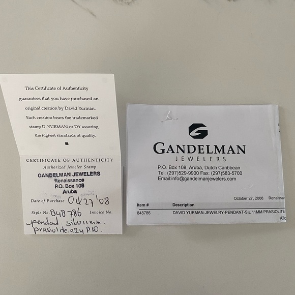 David Yurman Albion Prasiolite and Diamonds Enhancer - Picture 8 of 13